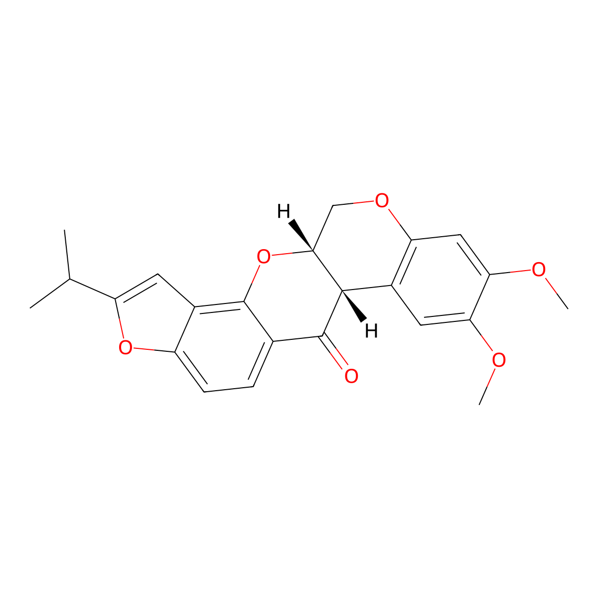 Isorotenone molecular structure, CAS 549-22-4