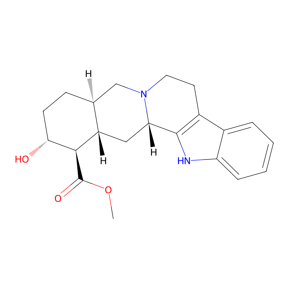 beta-Yohimbine molecular structure, CAS 549-84-8