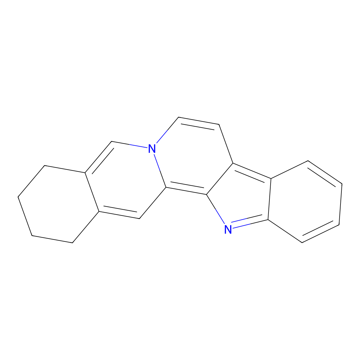 Sempervirine molecular structure, CAS 549-92-8