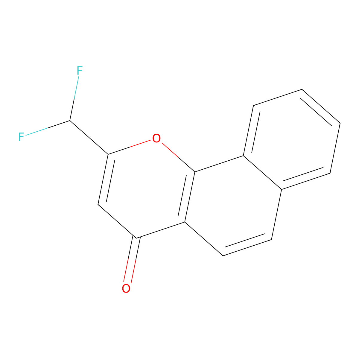2-(Difluoromethyl)benzo[h]chromen-4-one molecular structure, CAS 5490-18-6