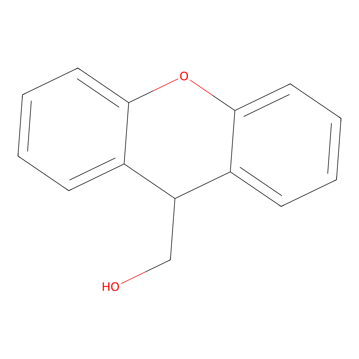 9H-Xanthene-9-methanol molecular structure, CAS 5490-92-6