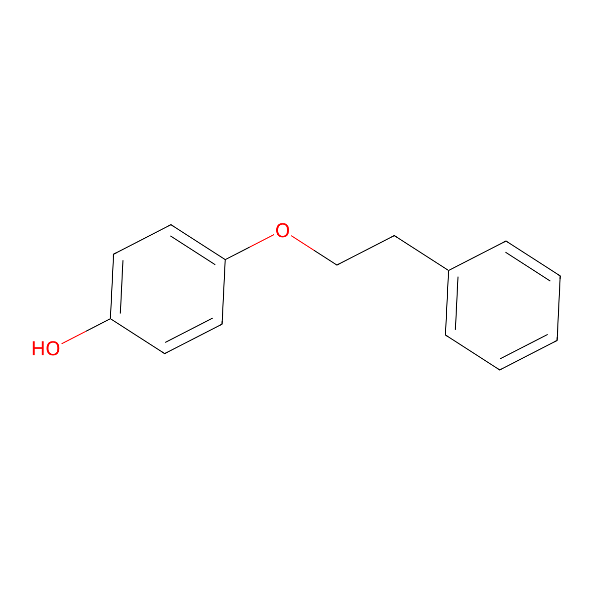 4-Phenethoxyphenol molecular structure, CAS 54900-00-4