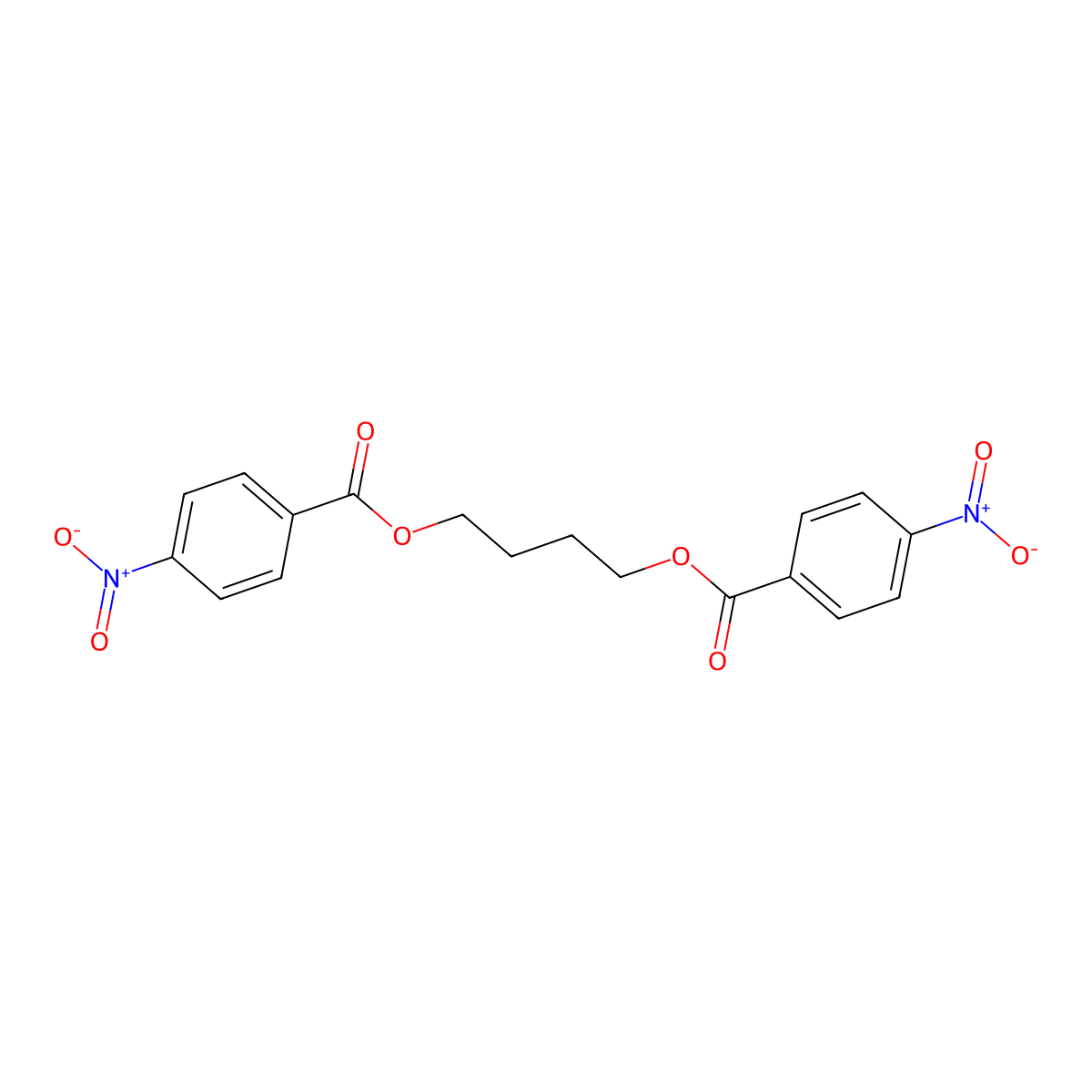 Butane-1,4-diyl bis(4-nitrobenzoate) molecular structure, CAS 54900-09-3