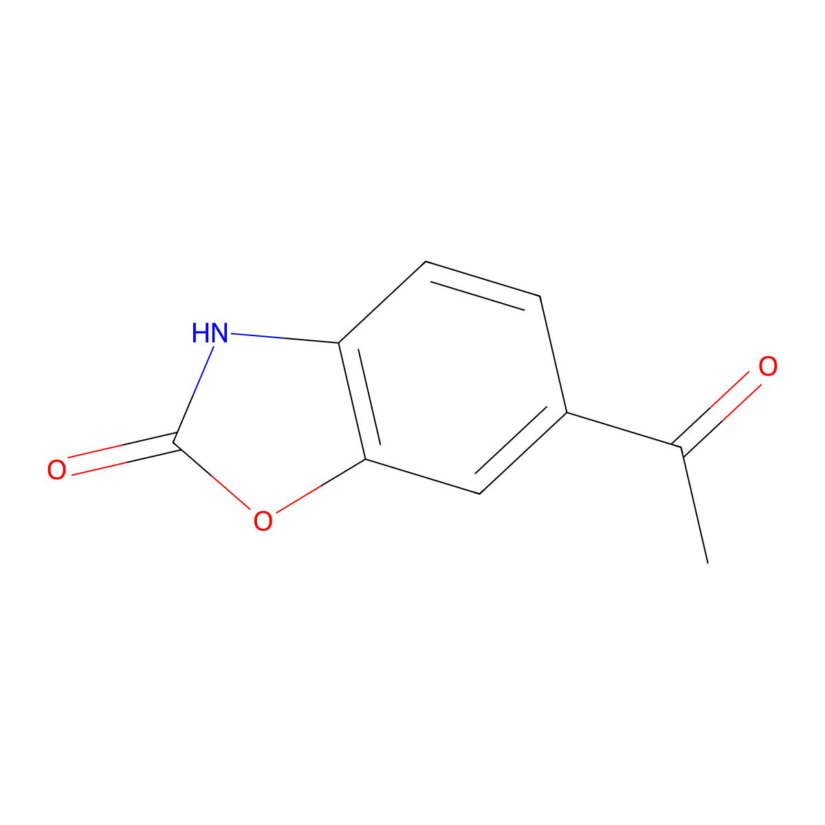 2(3H)-Benzoxazolone, 6-acetyl- molecular structure, CAS 54903-09-2