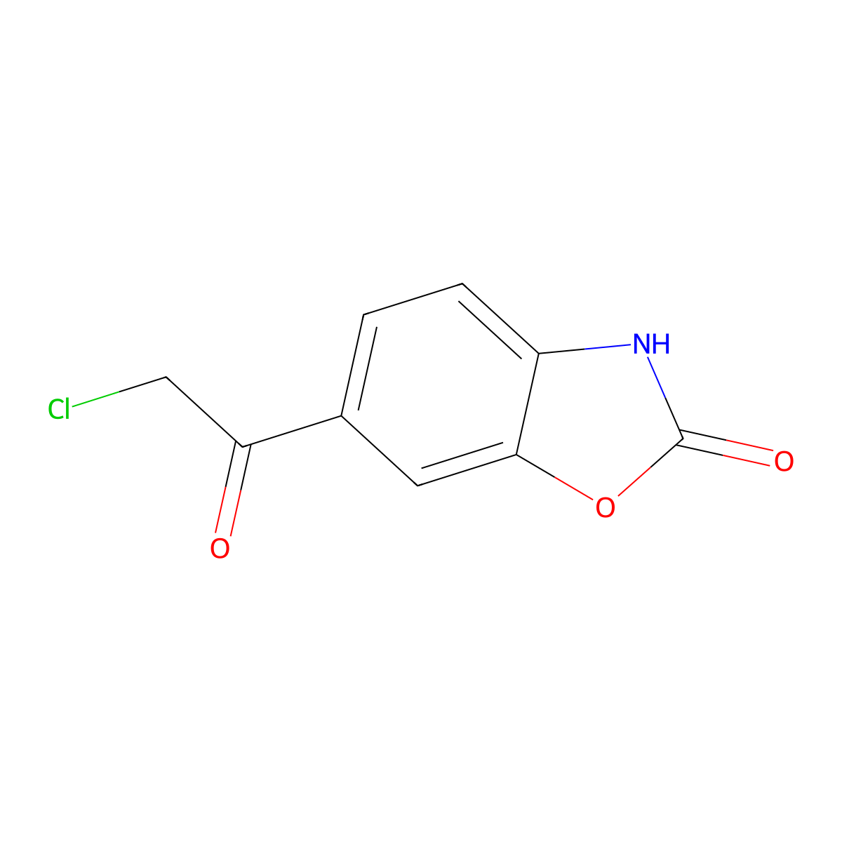 6-(2-Chloroacetyl)-2,3-dihydro-1,3-benzoxazol-2-one molecular structure, CAS 54903-10-5