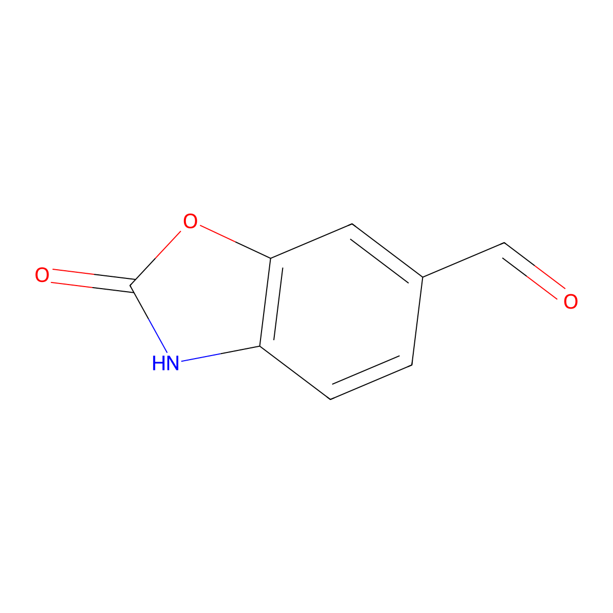 2-Oxo-2,3-dihydro-1,3-benzoxazole-6-carbaldehyde molecular structure, CAS 54903-15-0