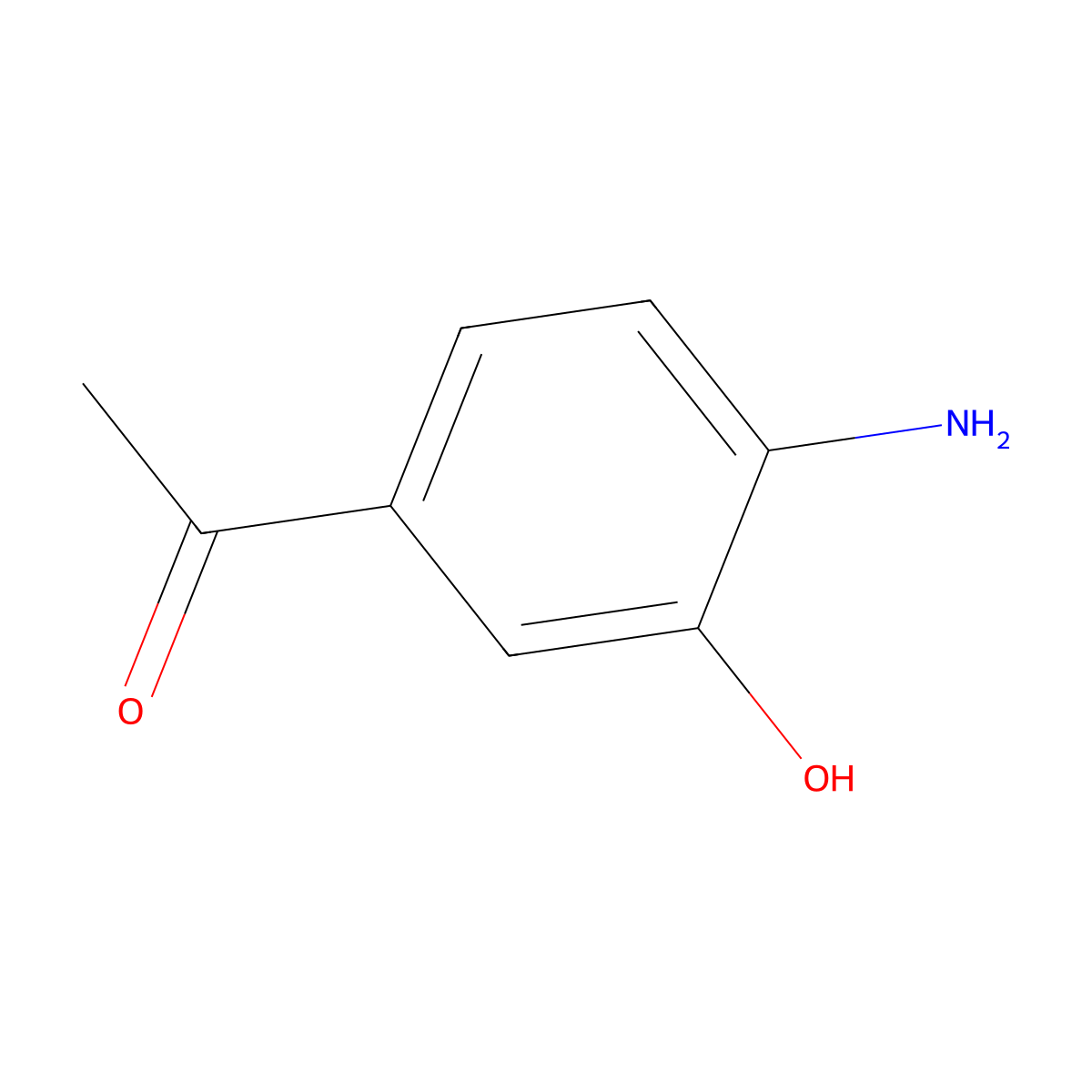 Ethanone, 1-(4-amino-3-hydroxyphenyl)- molecular structure, CAS 54903-54-7
