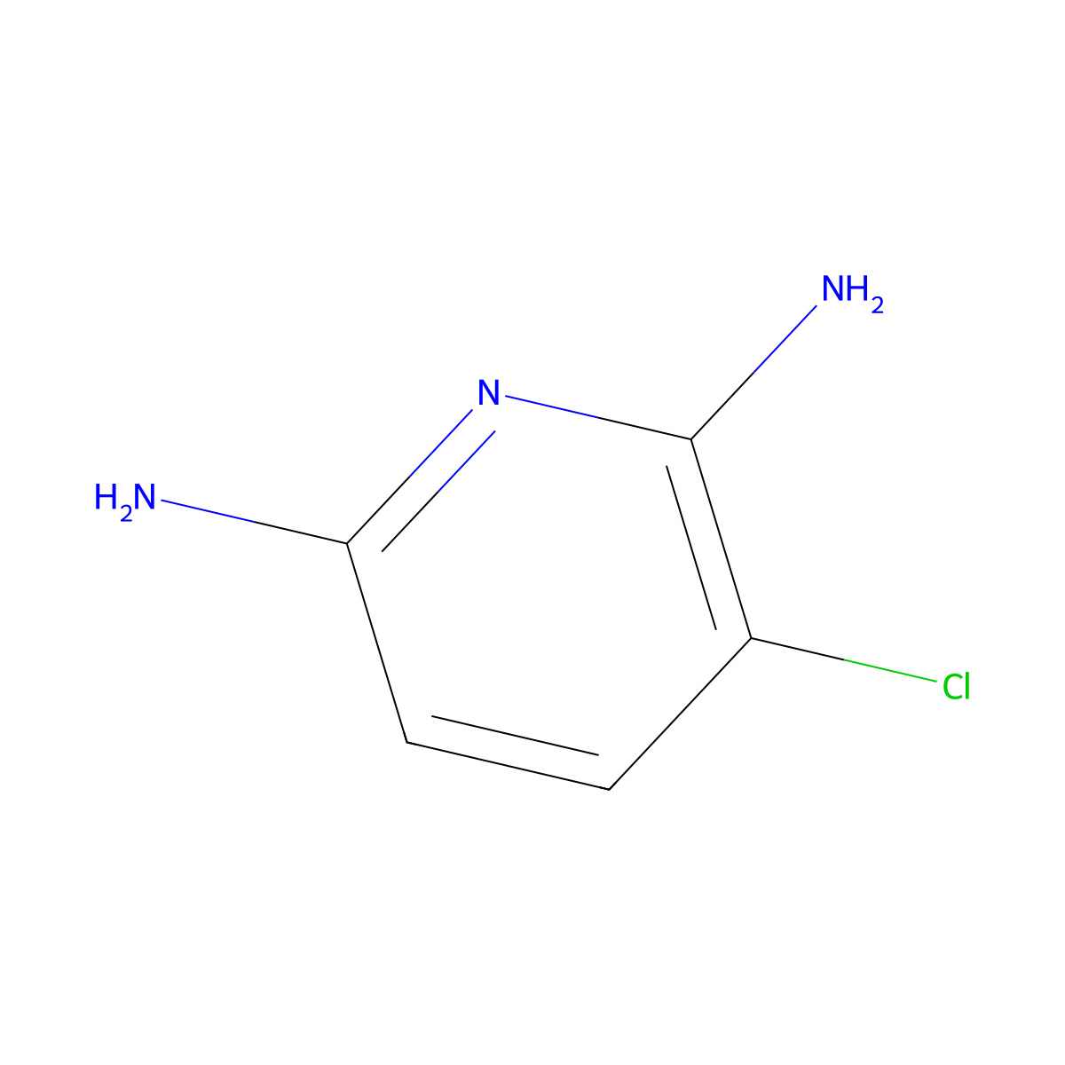 3-Chloropyridine-2,6-diamine molecular structure, CAS 54903-85-4