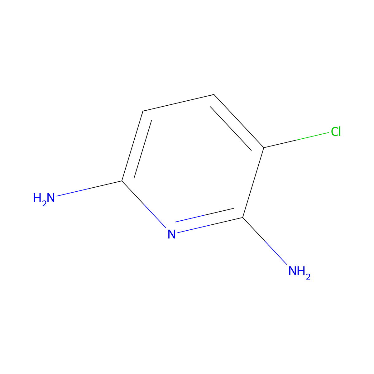 3-Chloropyridine-2,6-diamine molecular structure, CAS 54903-85-4
