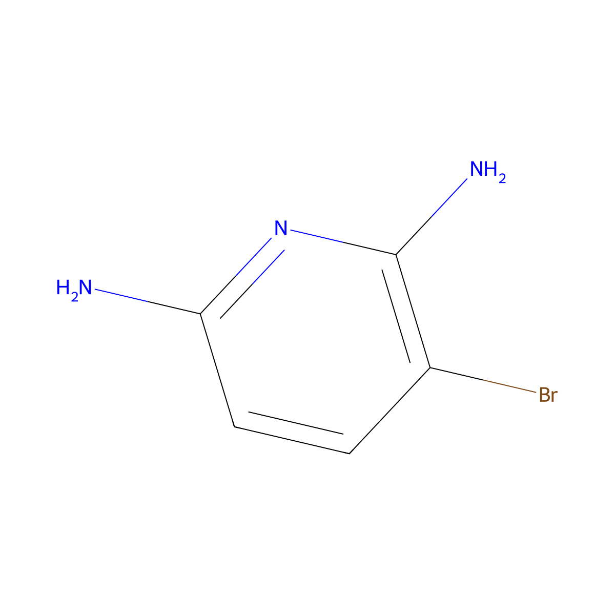 3-Bromopyridine-2,6-diamine molecular structure, CAS 54903-86-5