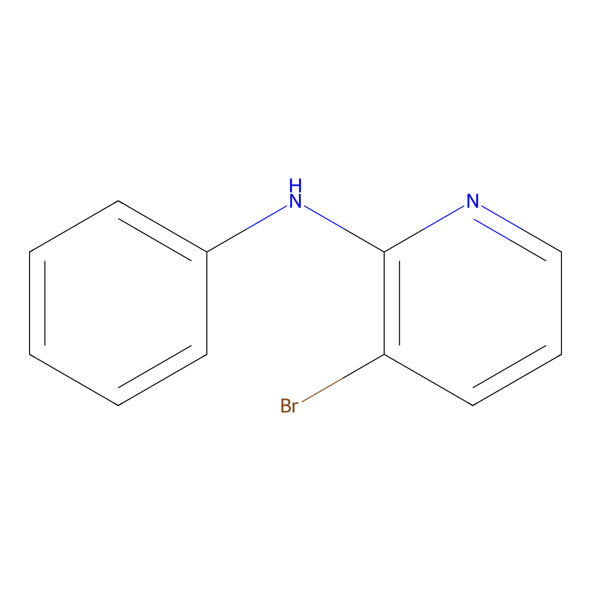 3-bromo-N-phenylpyridin-2-amine molecular structure, CAS 54904-02-8