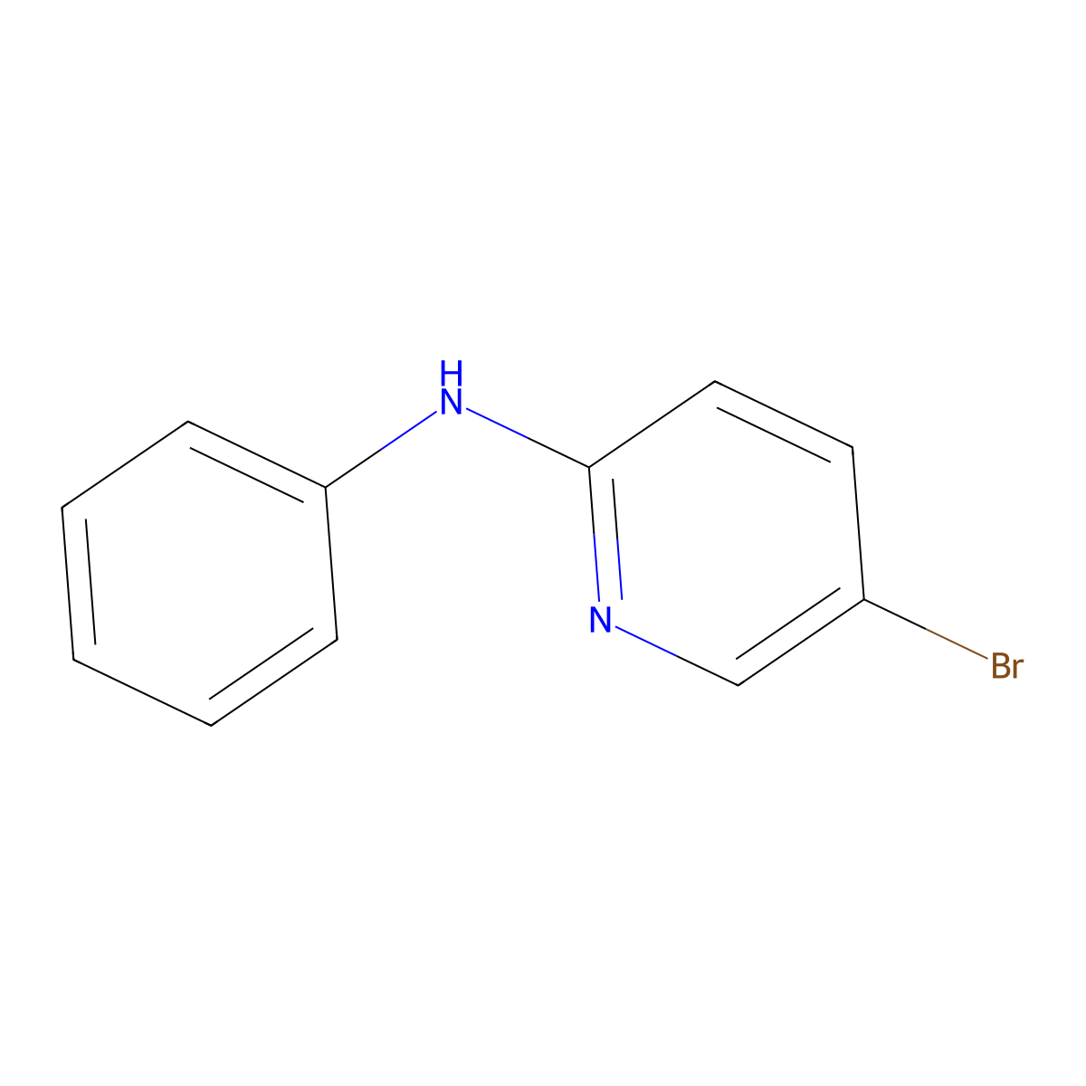 5-bromo-N-phenylpyridin-2-amine molecular structure, CAS 54904-03-9