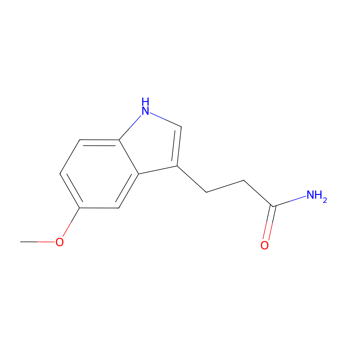 3-(5-Methoxy-3-indolyl)propanamide molecular structure, CAS 54904-32-4