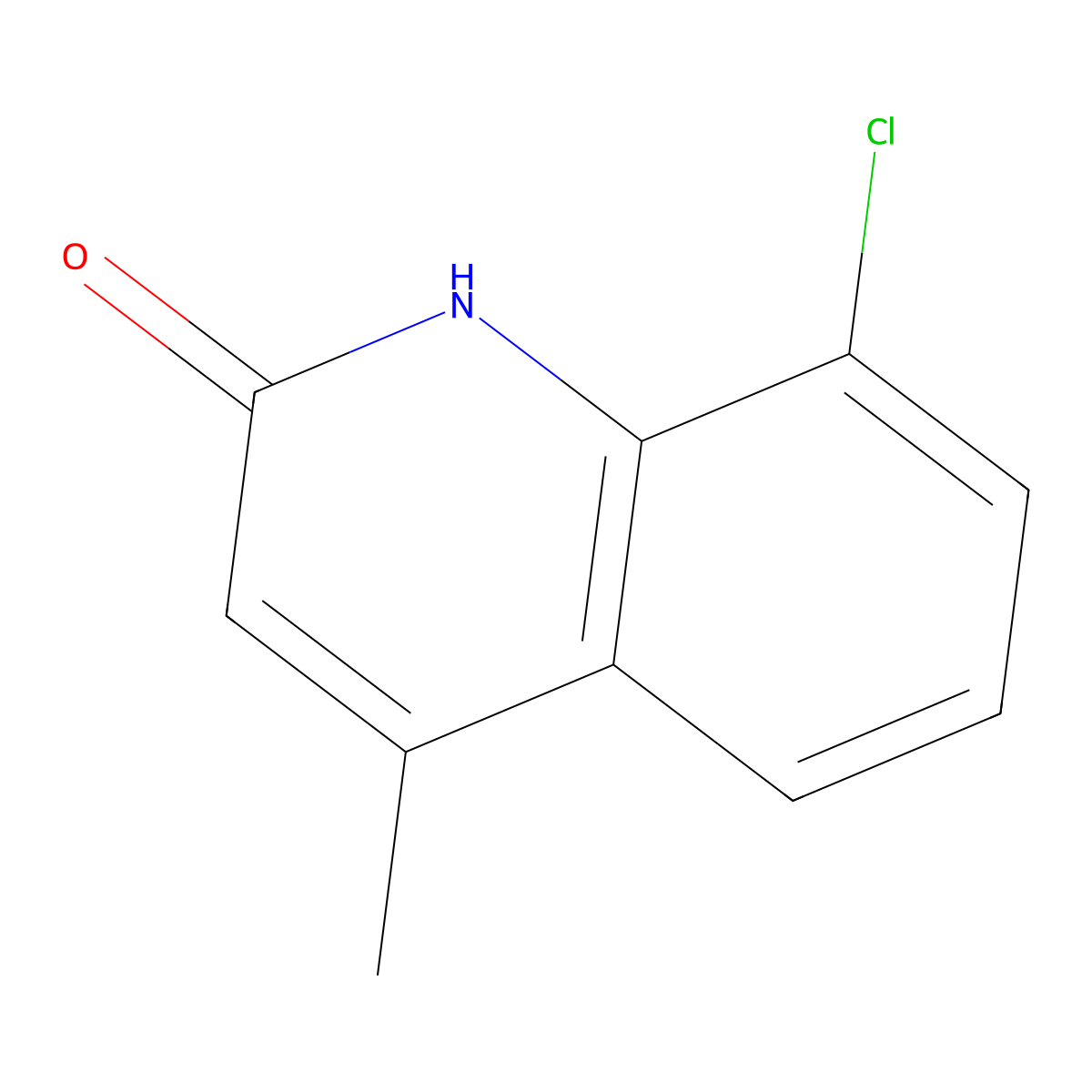 8-Chloro-4-methylquinolin-2(1H)-one molecular structure, CAS 54904-38-0