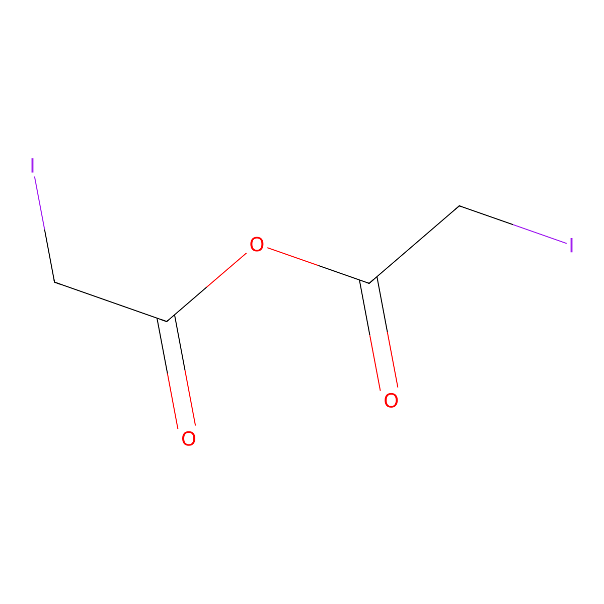 Iodoacetic anhydride molecular structure, CAS 54907-61-8