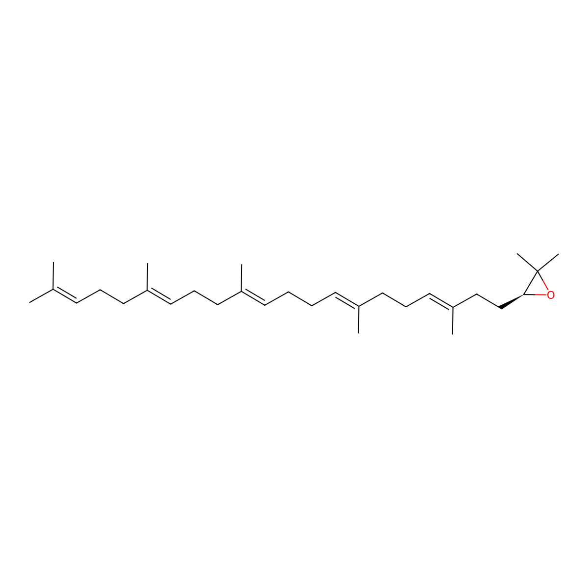 (S)-2,3-Epoxysqualene molecular structure, CAS 54910-48-4