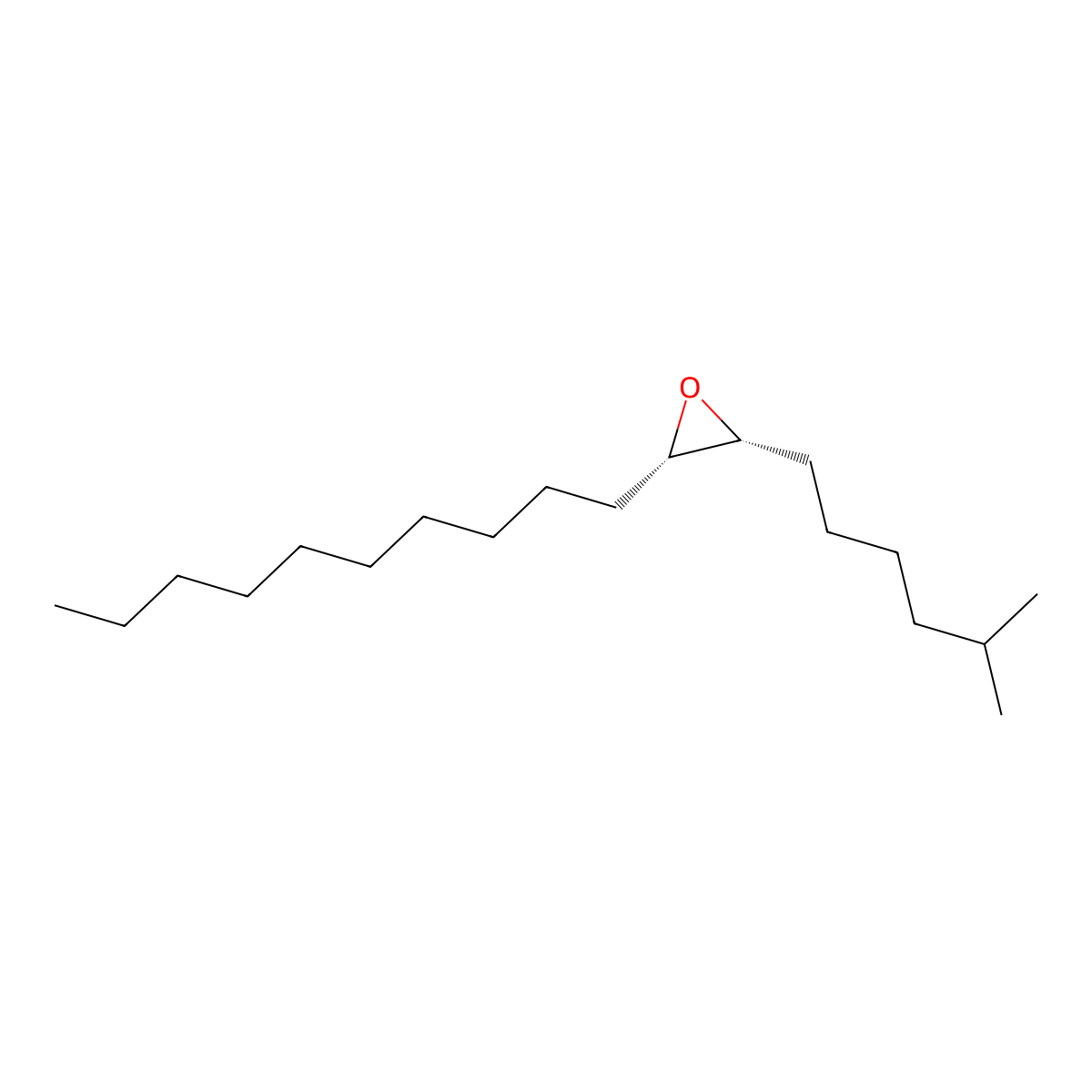 (2S,3R)-2-Decyl-3-(5-methylhexyl)oxirane molecular structure, CAS 54910-51-9