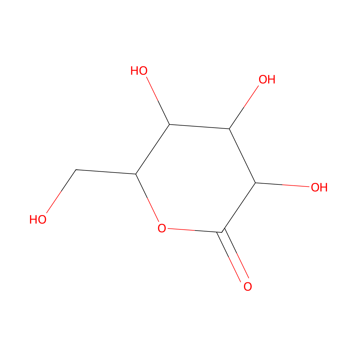 Aldono-1,5-lactone molecular structure, CAS 54910-68-8