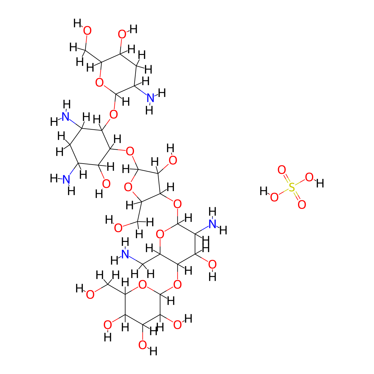 Lividomycin A sulfate molecular structure, CAS 54911-32-9