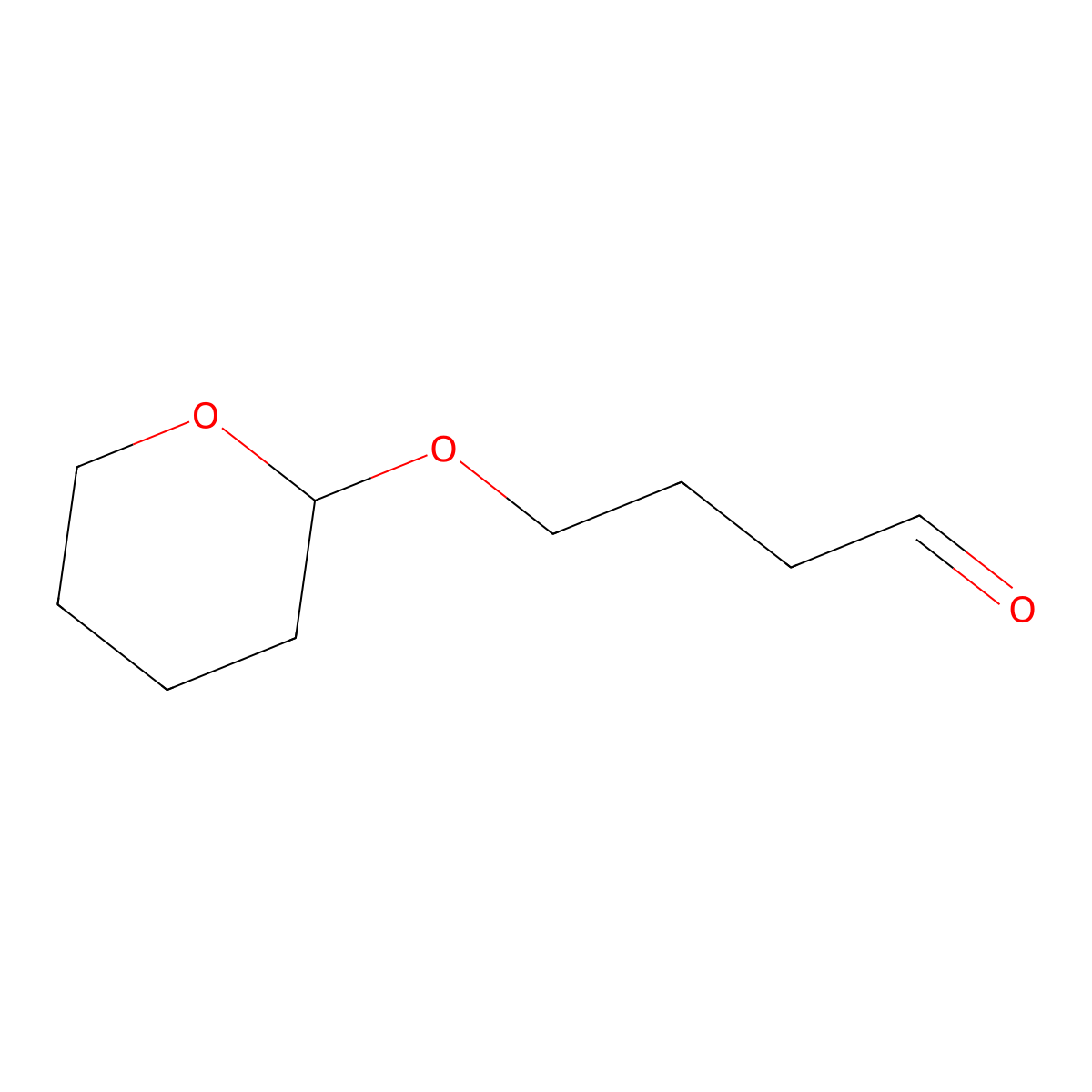 Butanal, 4-[(tetrahydro-2H-pyran-2-yl)oxy]- molecular structure, CAS 54911-85-2