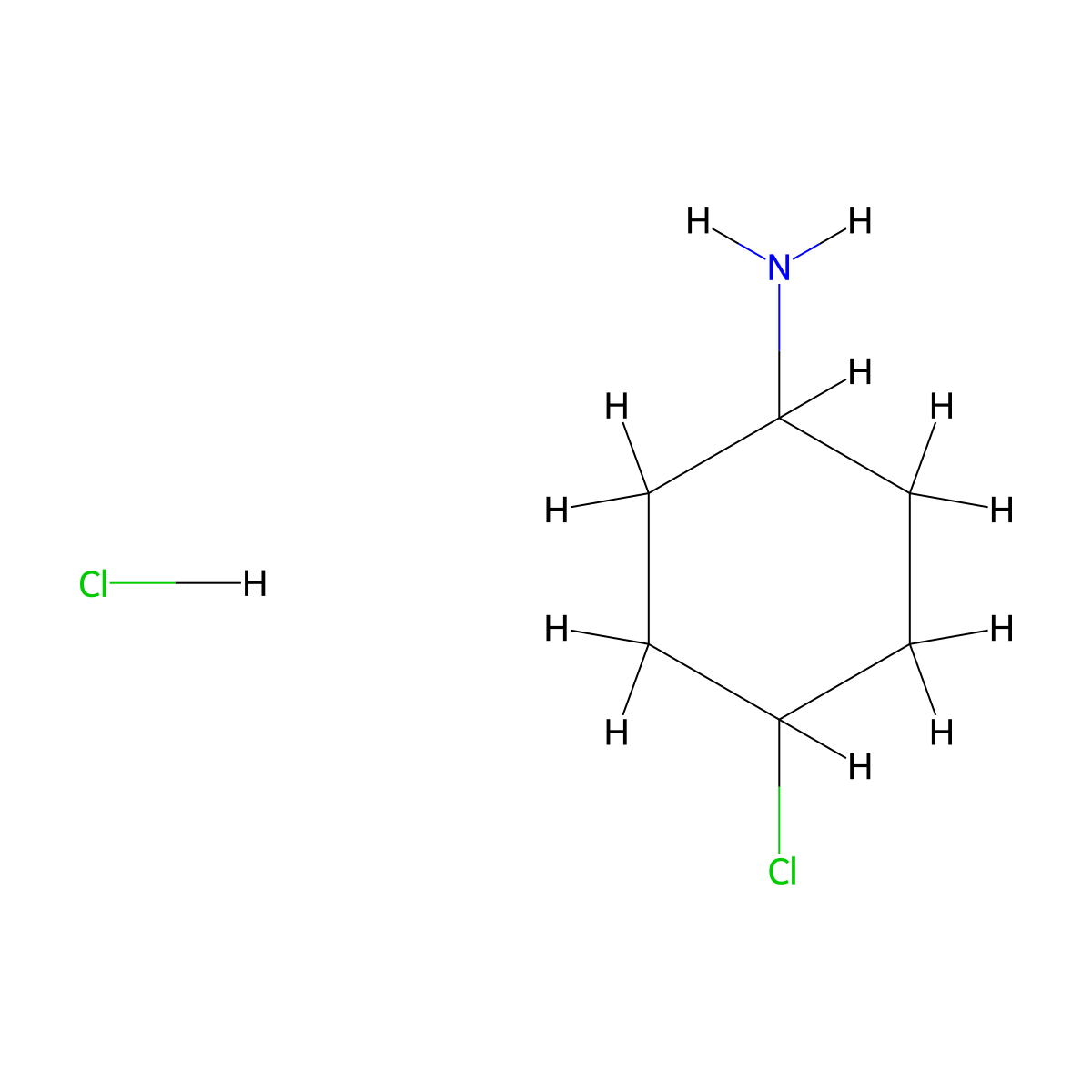 4-Chloro-cyclohexylamine hydrochloride molecular structure, CAS 54916-24-4
