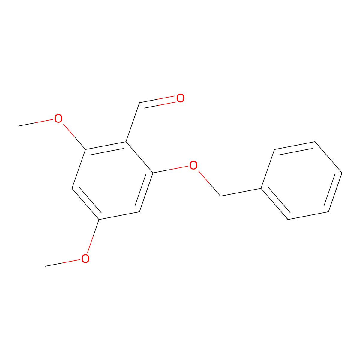 Benzaldehyde, 2,4-dimethoxy-6-(phenylmethoxy)- molecular structure, CAS 54917-02-1
