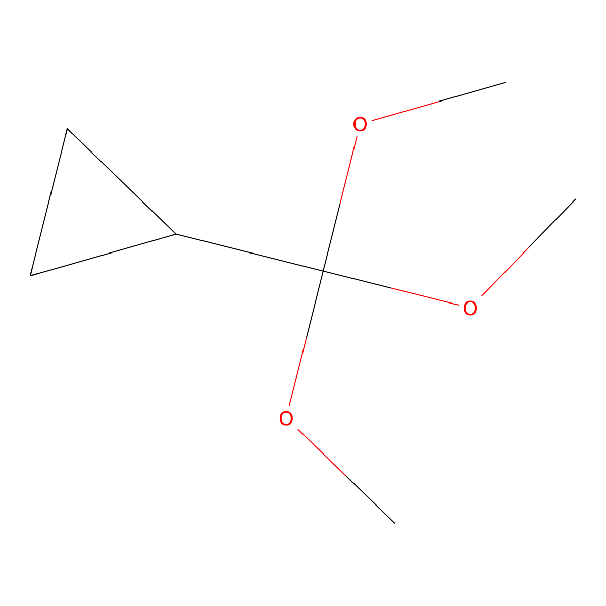 (Trimethoxymethyl)cyclopropane molecular structure, CAS 54917-76-9