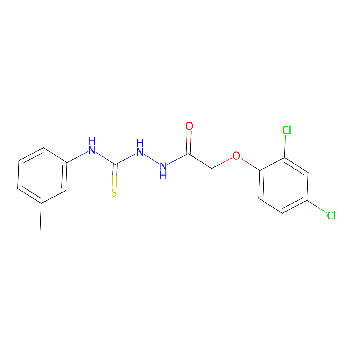 1-[[2-(2,4-Dichlorophenoxy)acetyl]amino]-3-(3-methylphenyl)thiourea molecular structure, CAS 54918-86-4