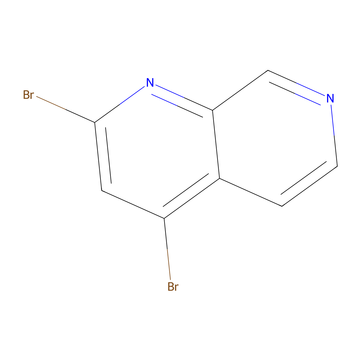 2,4-Dibromo-1,7-naphthyridine molecular structure, CAS 54920-77-3
