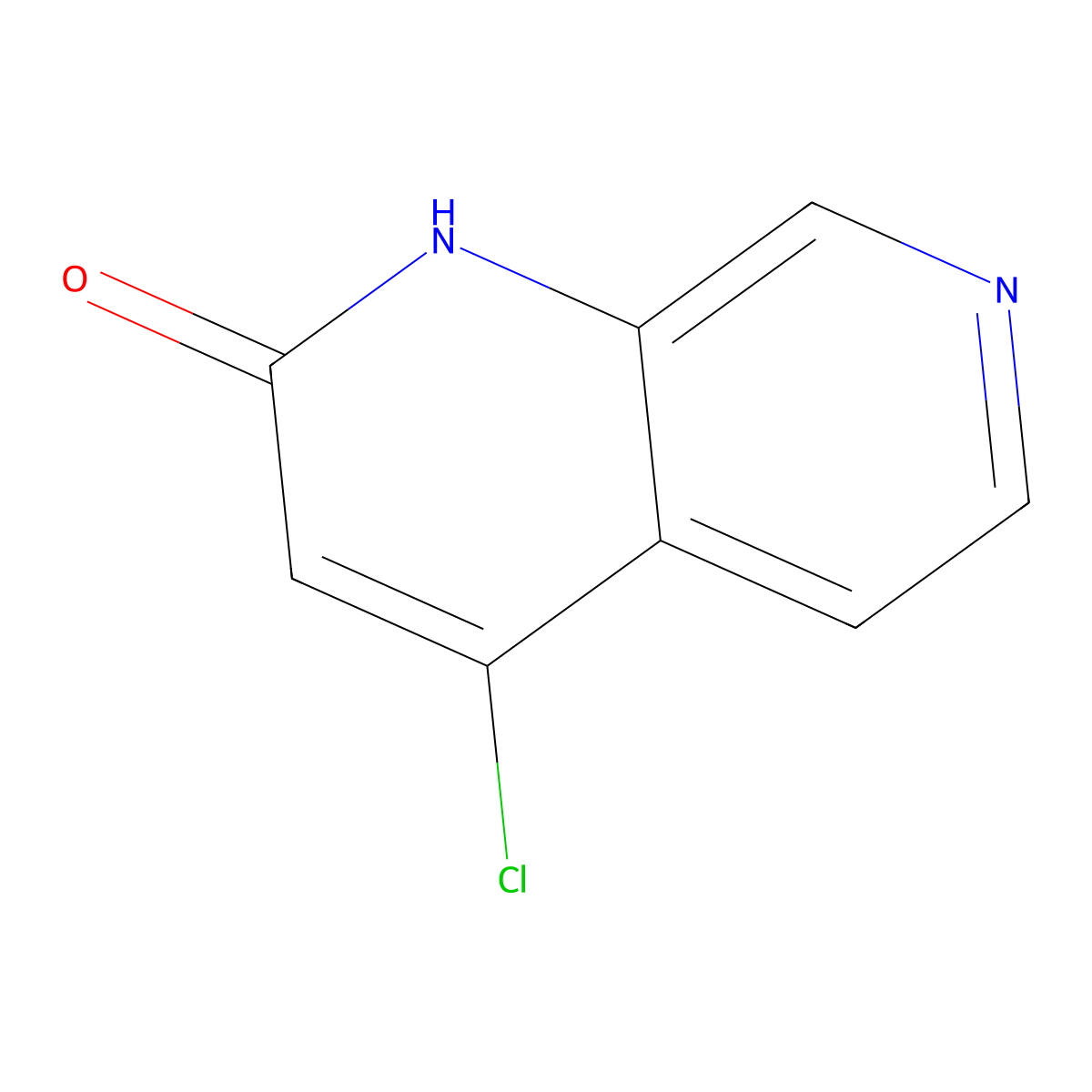 4-Chloro-1,2-dihydro-1,7-naphthyridin-2-one molecular structure, CAS 54920-80-8