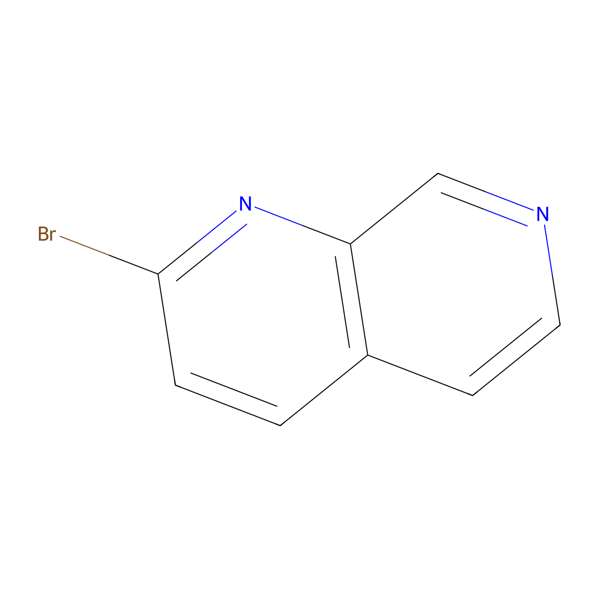 2-Bromo-1,7-naphthyridine molecular structure, CAS 54920-83-1