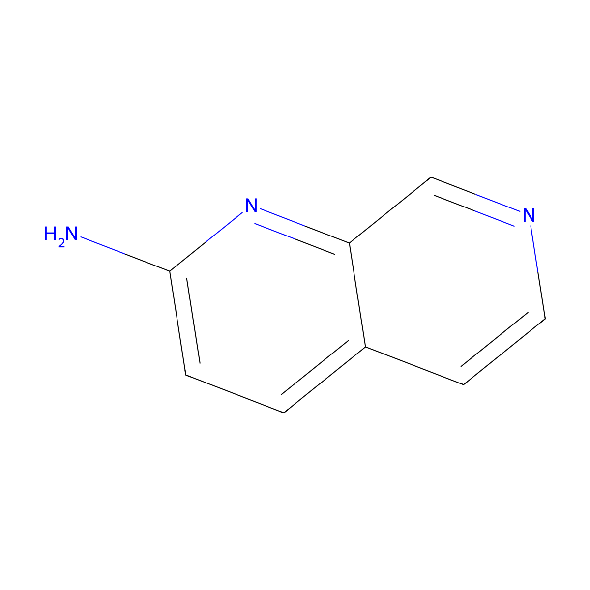 1,7-Naphthyridin-2-amine molecular structure, CAS 54920-84-2