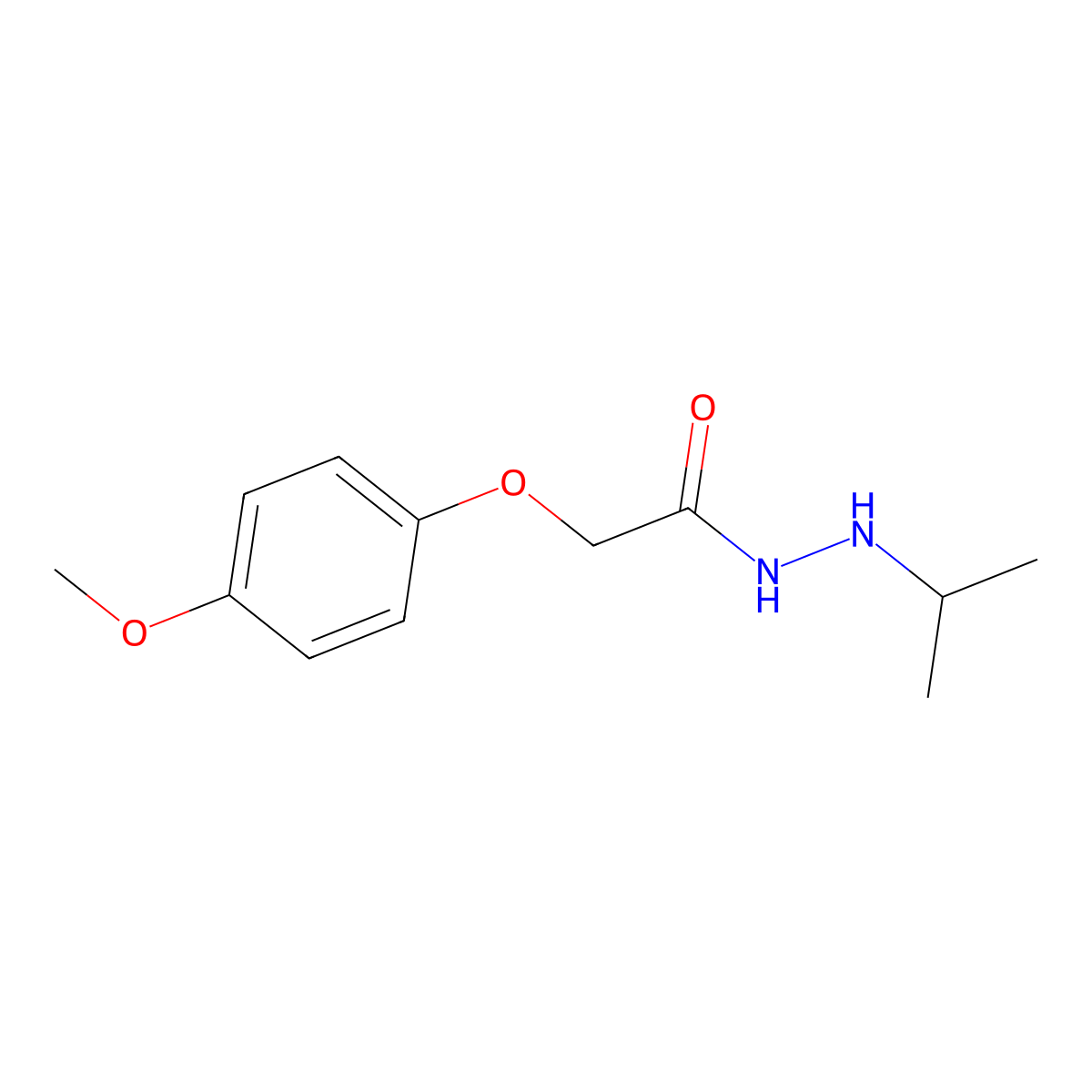 N'-isopropyl-2-(4-methoxyphenoxy)acetohydrazide molecular structure, CAS 54922-62-2
