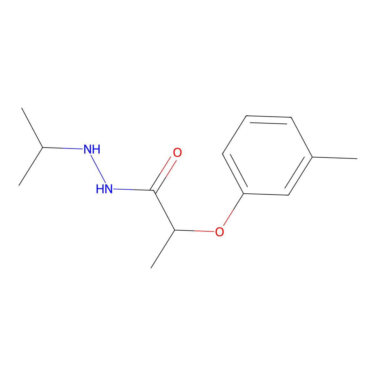 N'-isopropyl-2-(3-methylphenoxy)propanohydrazide molecular structure, CAS 54922-64-4