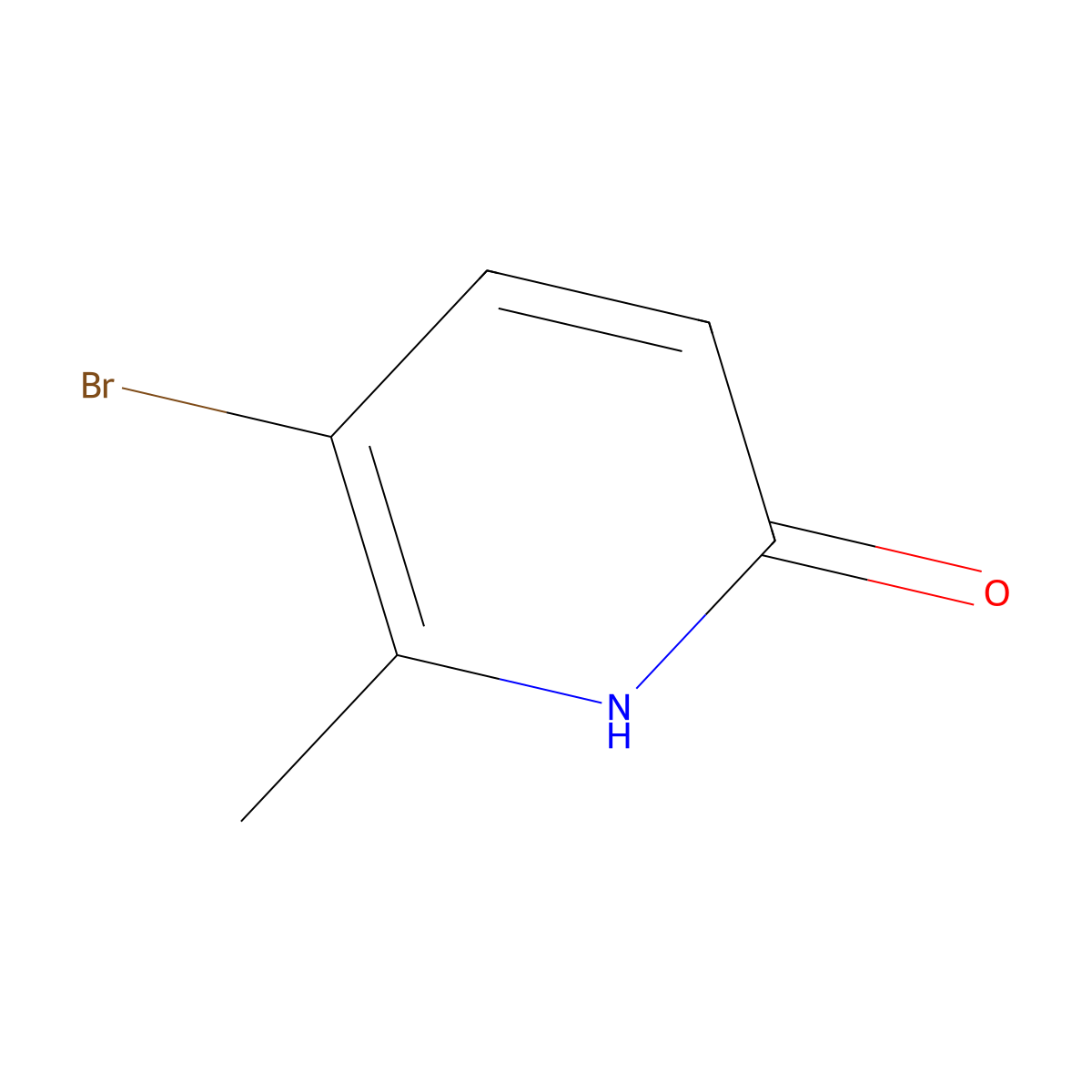3-Bromo-6-hydroxy-2-methylpyridine molecular structure, CAS 54923-31-8