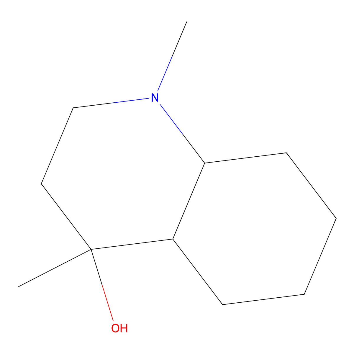 1,4-Dimethyldecahydroquinolin-4-ol molecular structure, CAS 54924-04-8