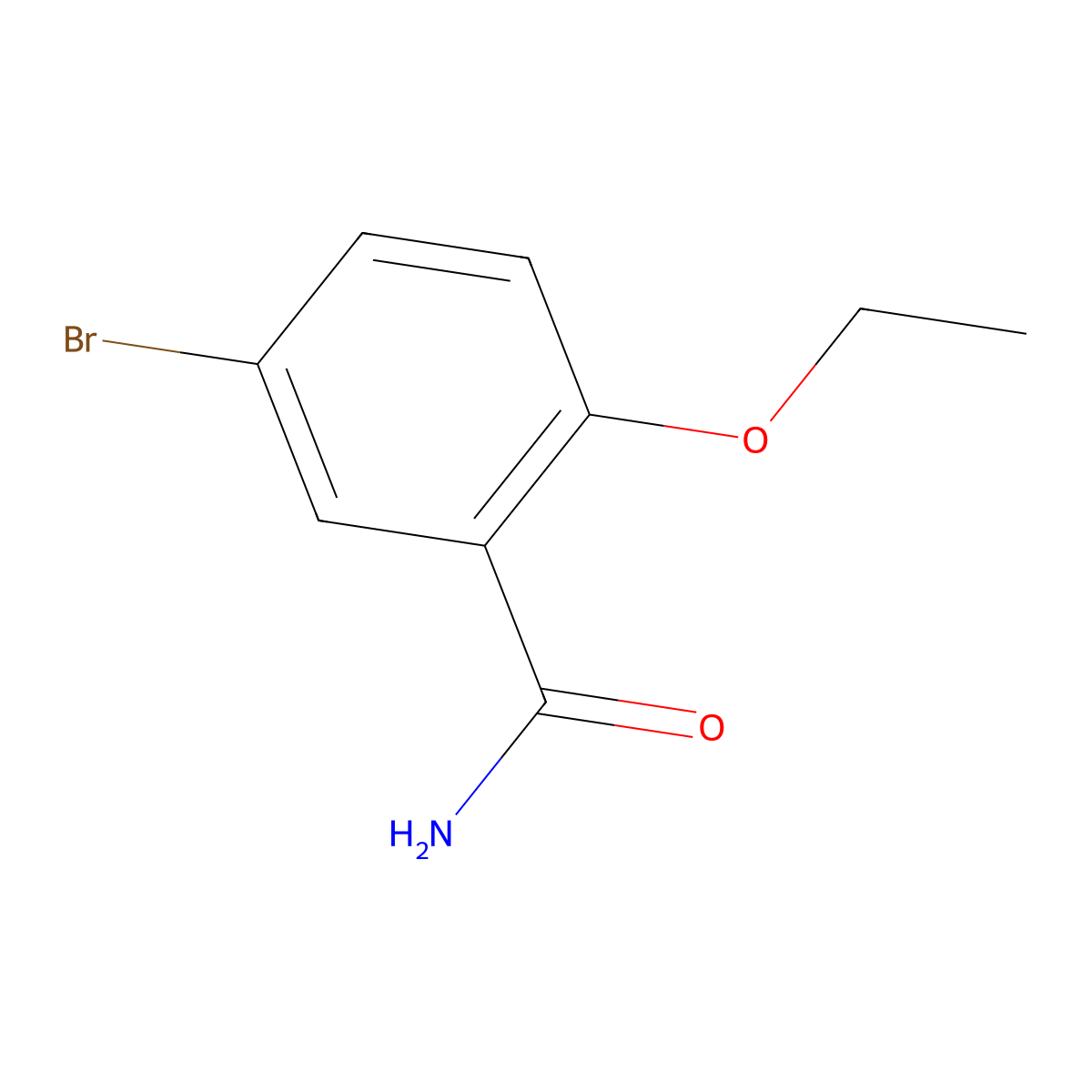 5-Bromo-2-ethoxybenzamide molecular structure, CAS 54924-78-6