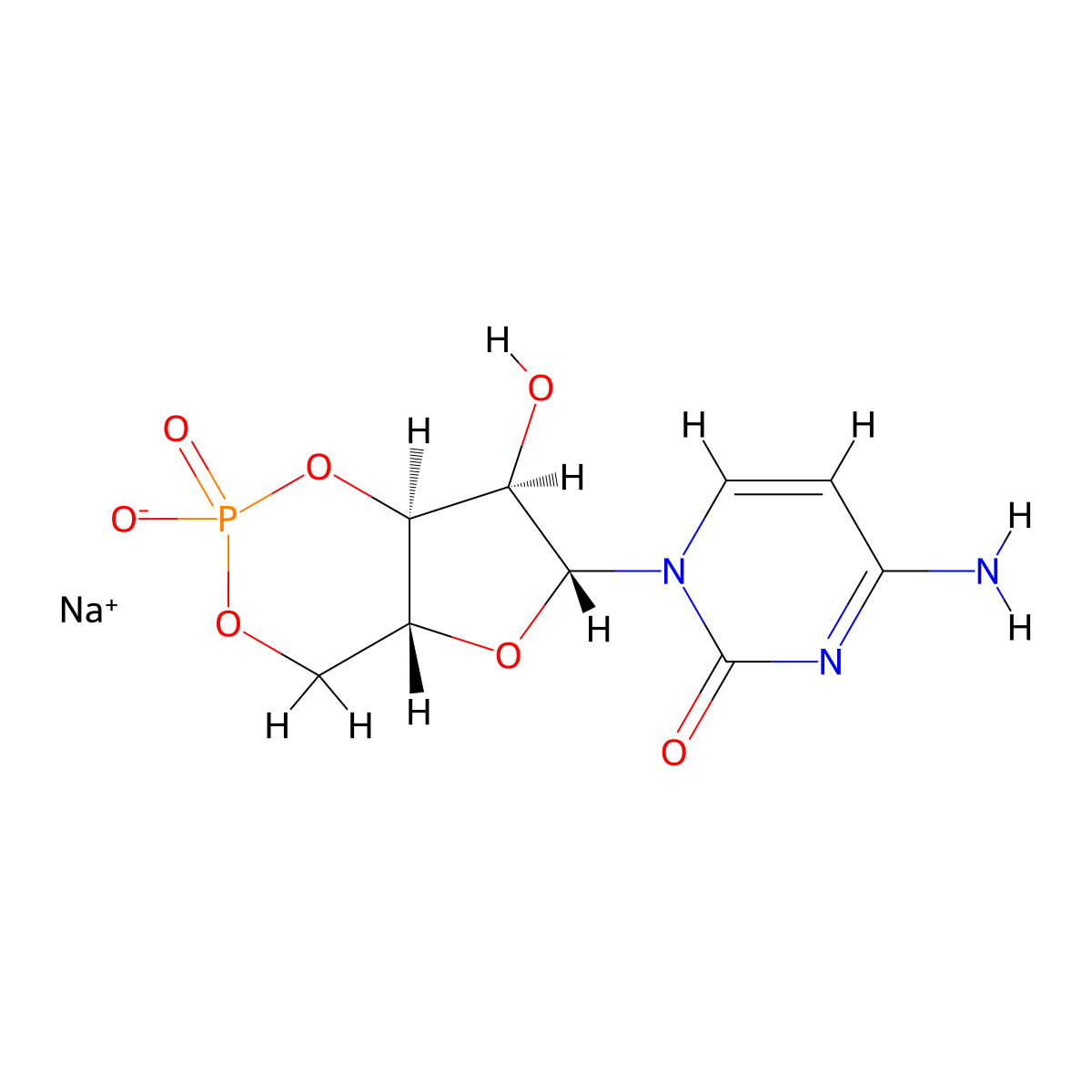 cCMP sodium salt molecular structure, CAS 54925-33-6