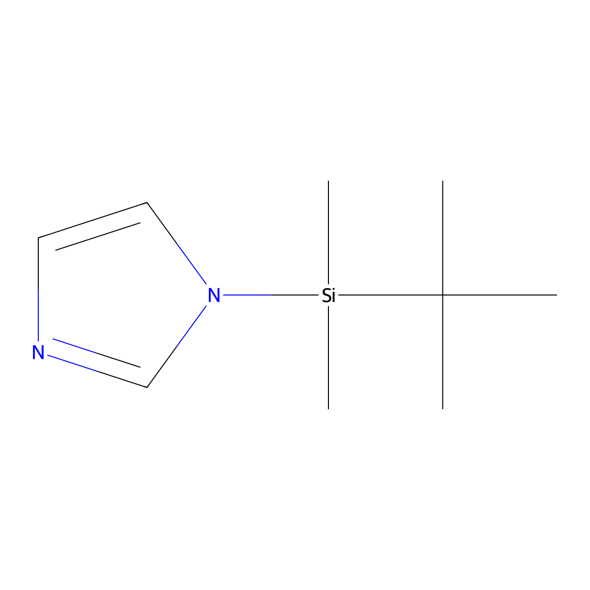 1-((1,1-Dimethylethyl)dimethylsilyl)-1H-imidazole molecular structure, CAS 54925-64-3