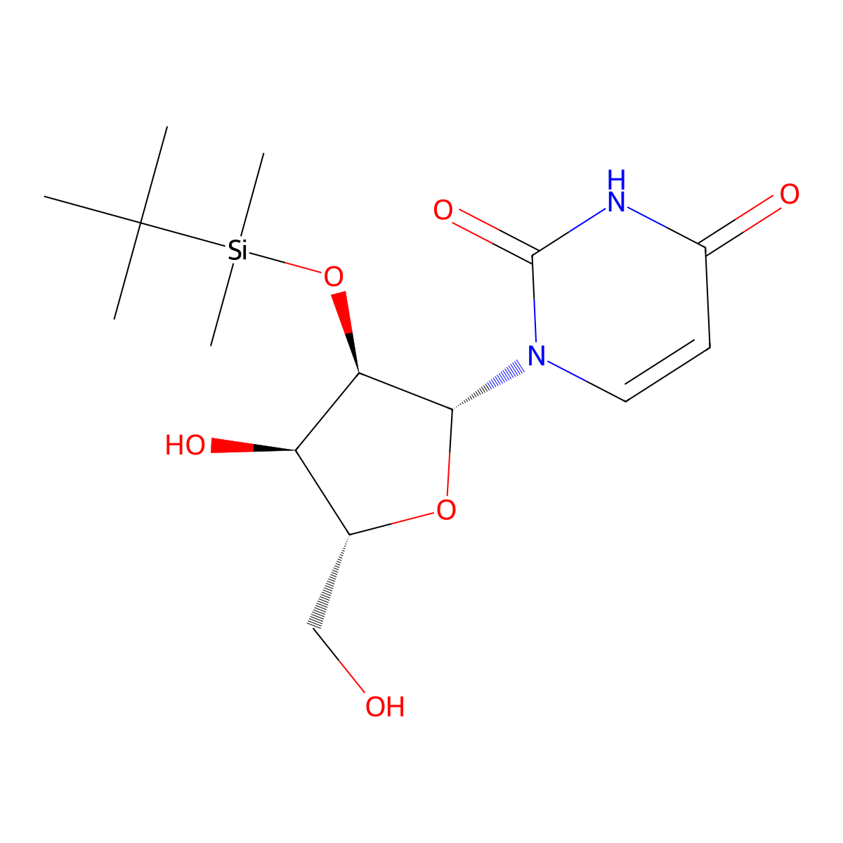 2'-TBDMS-rU molecular structure, CAS 54925-71-2