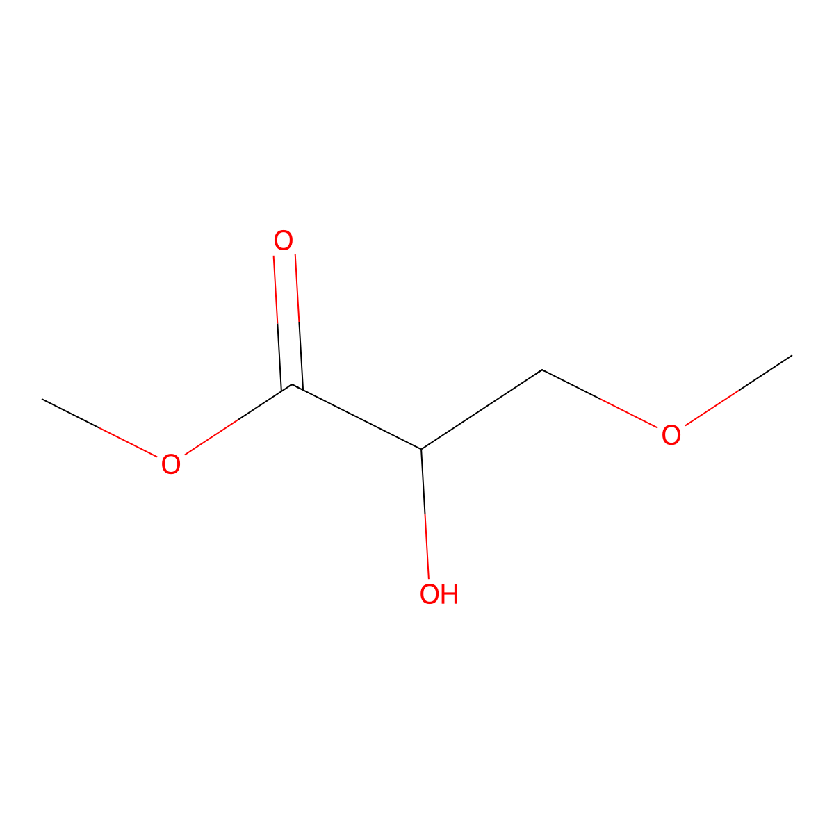 Methyl 2-hydroxy-3-methoxypropanoate molecular structure, CAS 54927-70-7