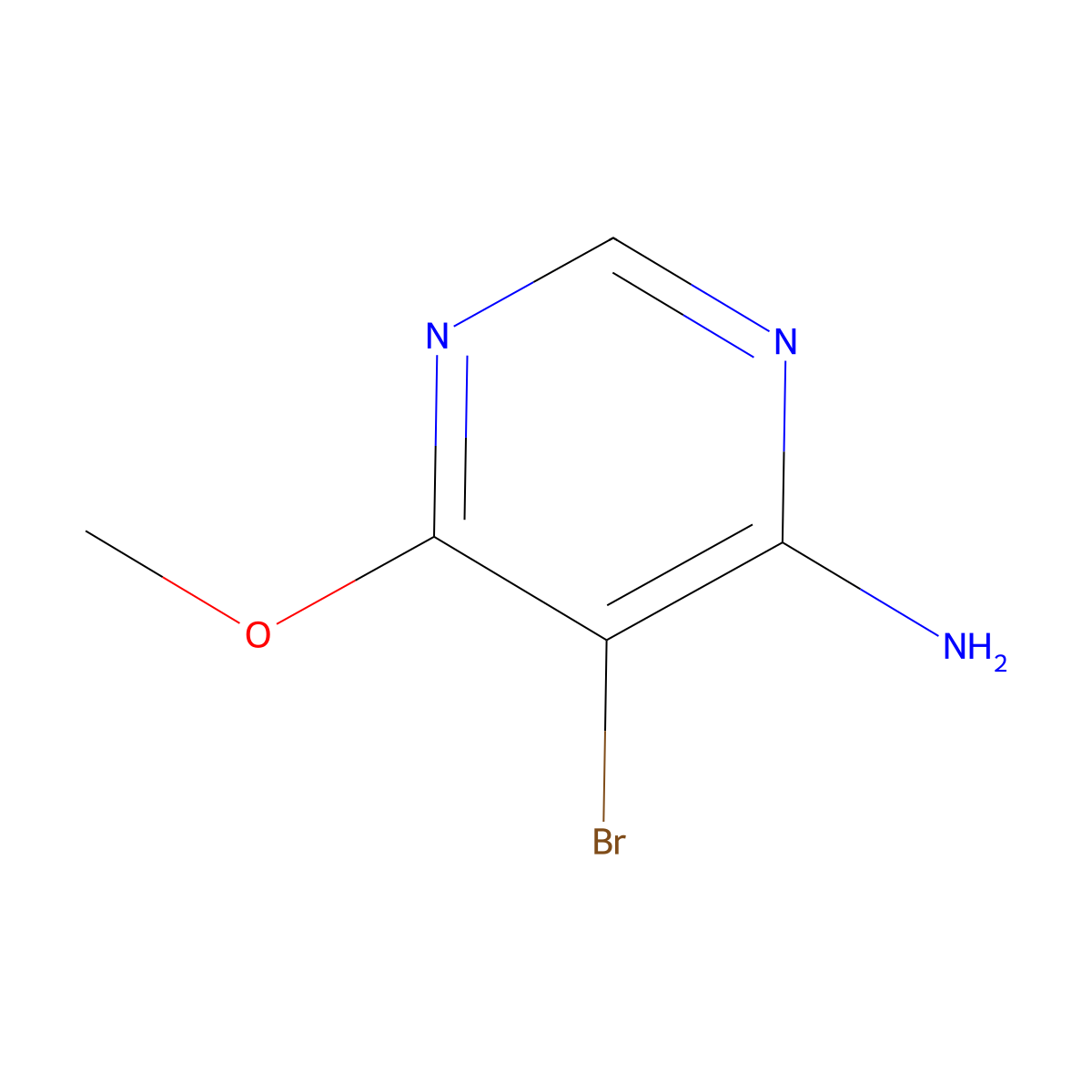 5-Bromo-6-methoxypyrimidin-4-amine molecular structure, CAS 54928-24-4