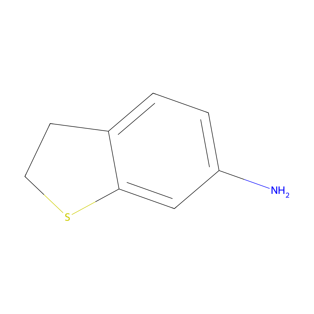 2,3-Dihydro-1-benzothiophen-6-amine molecular structure, CAS 54928-74-4