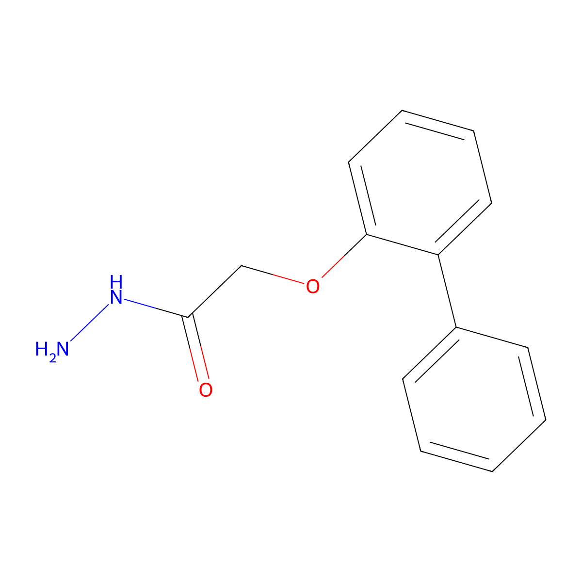 2-(2-Phenylphenoxy)acetohydrazide molecular structure, CAS 5493-64-1