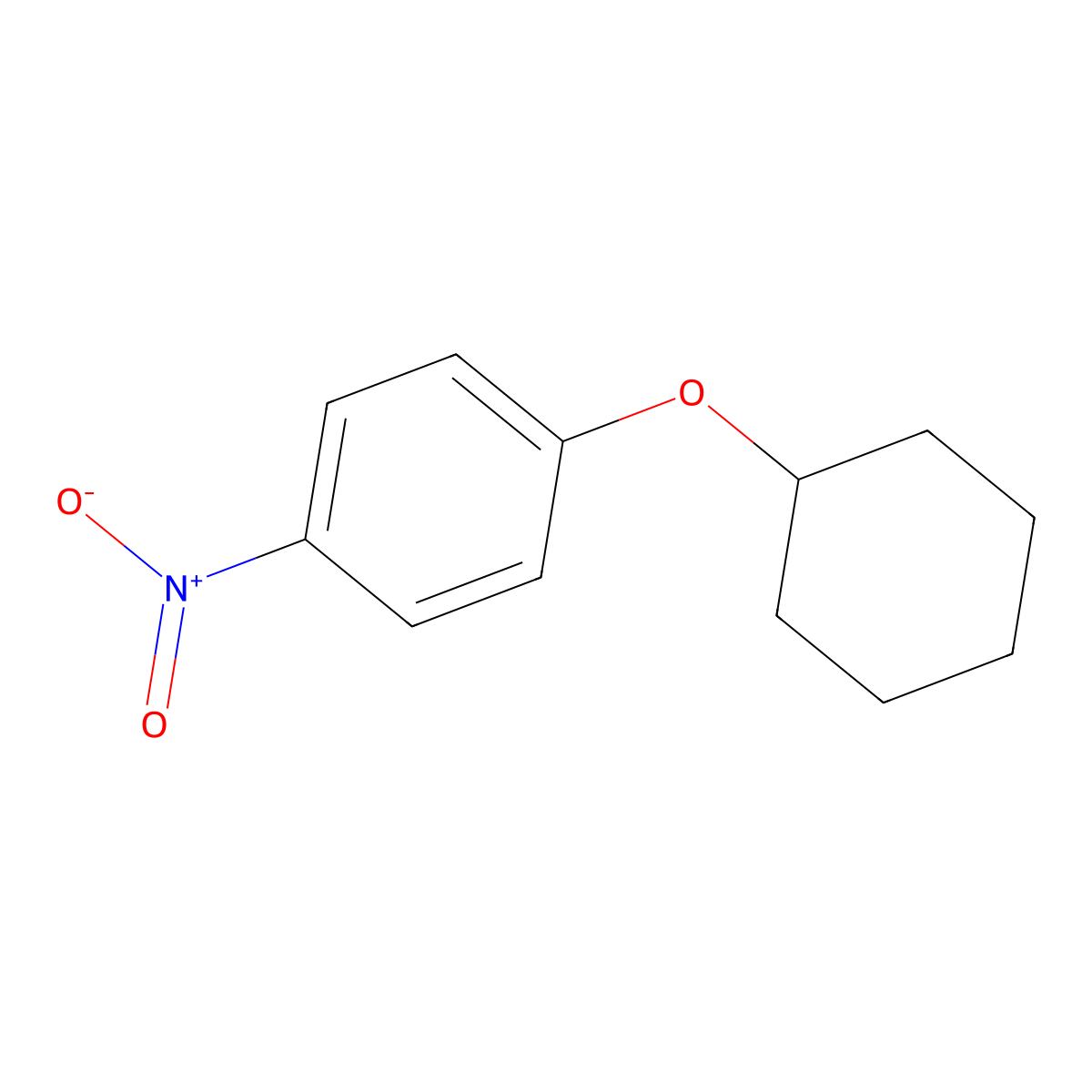 1-(Cyclohexyloxy)-4-nitrobenzene molecular structure, CAS 5493-73-2