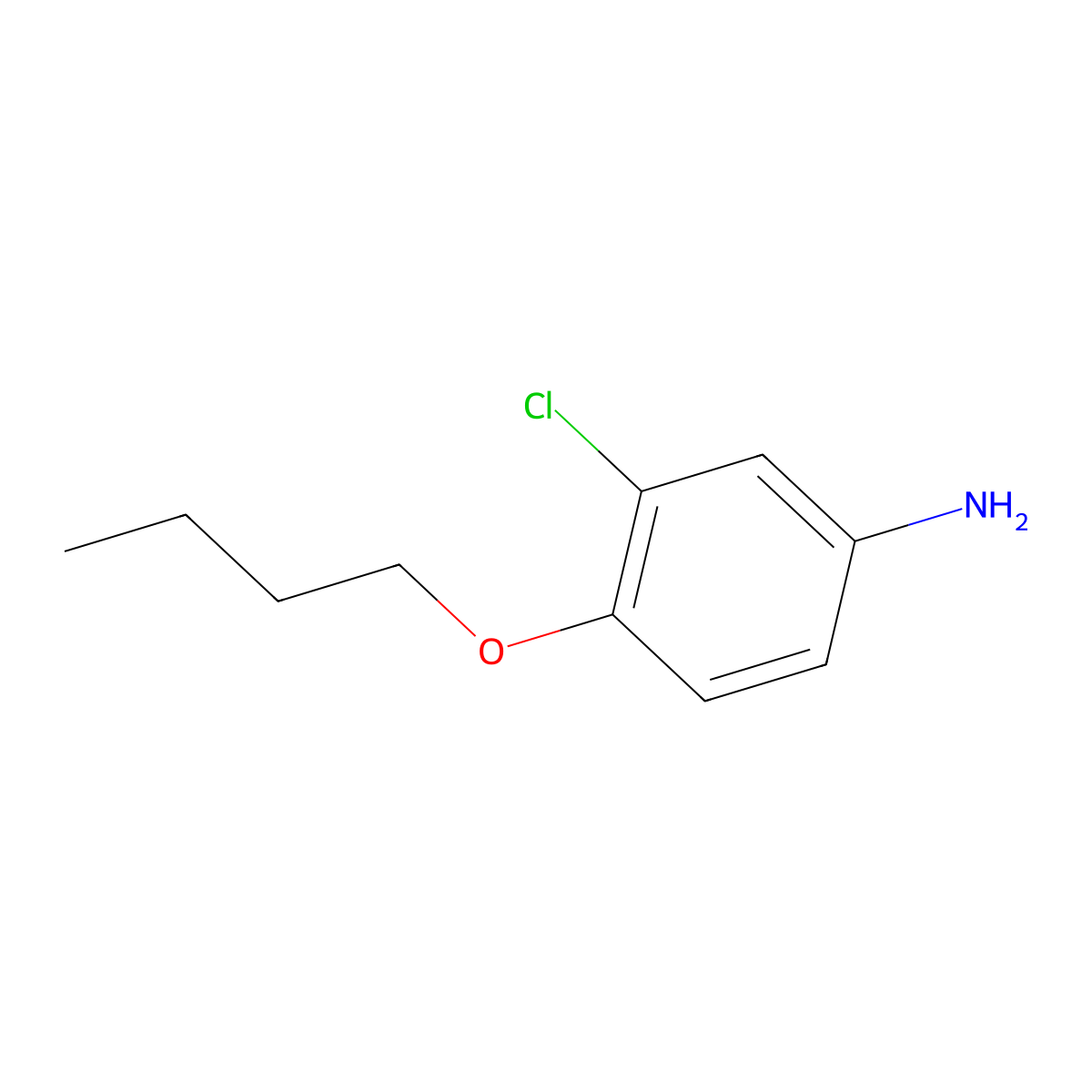 4-Butoxy-3-chloroaniline molecular structure, CAS 5493-75-4