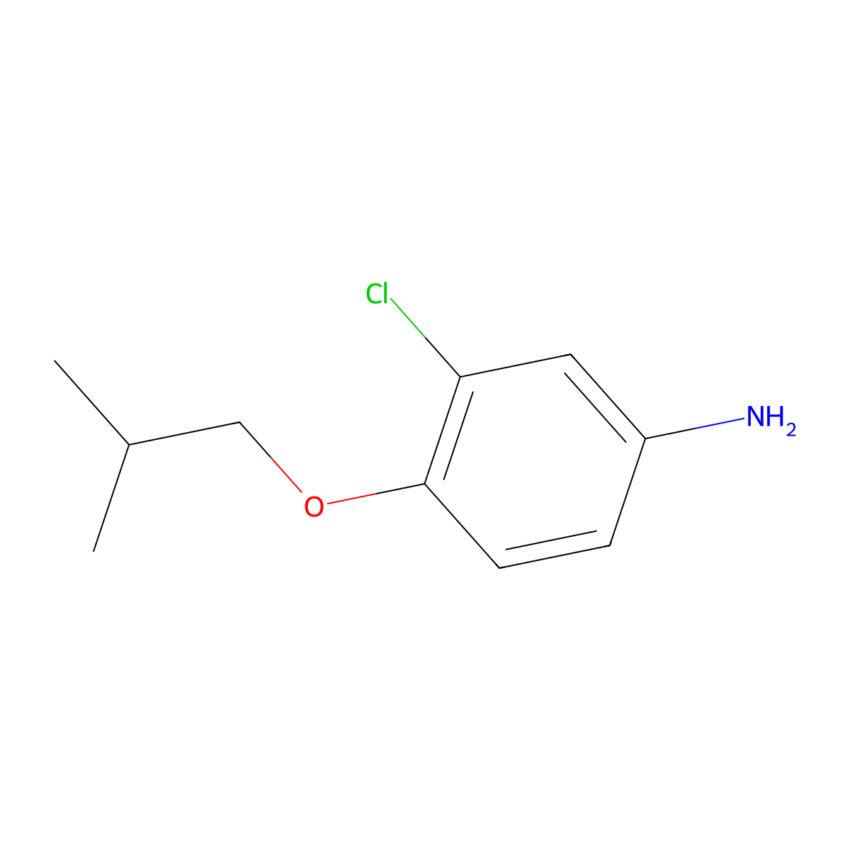 3-Chloro-4-(2-methylpropoxy)aniline molecular structure, CAS 5493-76-5