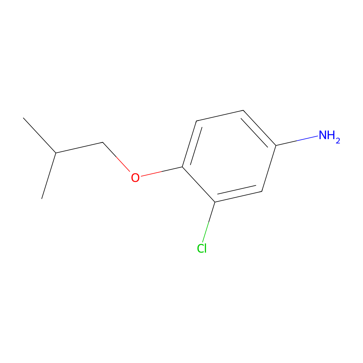 3-Chloro-4-(2-methylpropoxy)aniline molecular structure, CAS 5493-76-5