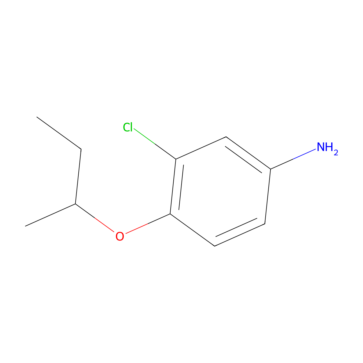 4-(Butan-2-yloxy)-3-chloroaniline molecular structure, CAS 5493-77-6