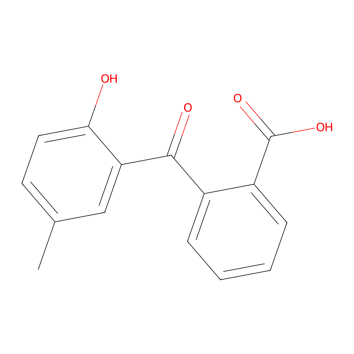 2-(2-Hydroxy-5-methyl-benzoyl)-benzoic acid molecular structure, CAS 5493-87-8